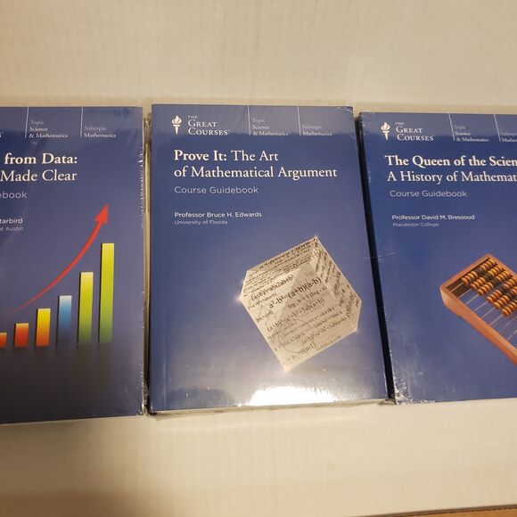 Great Courses 3 SETS Prove It Art Mathematical Science Data DVD's Guidebooks NEW - Picture 3 of 7